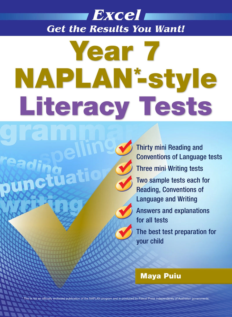 Excel NAPLAN-style Literacy Tests [Year 7]