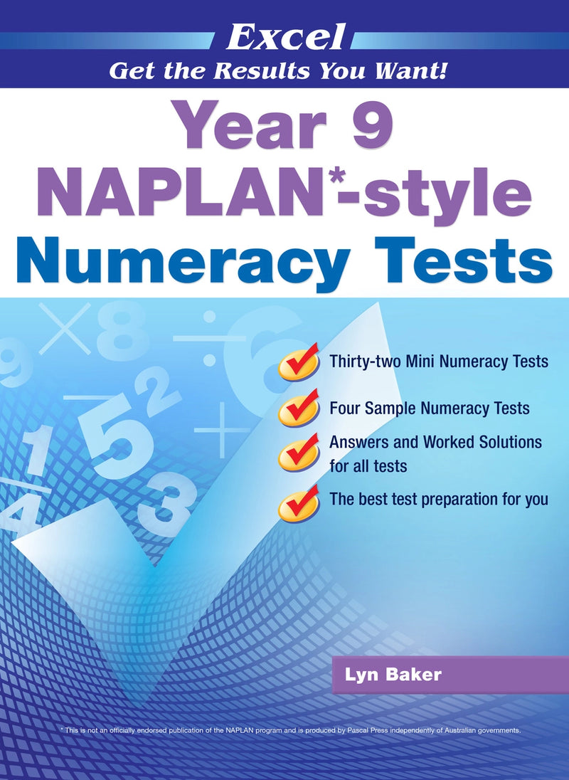 Excel NAPLAN-style Numeracy Test [Year 9]