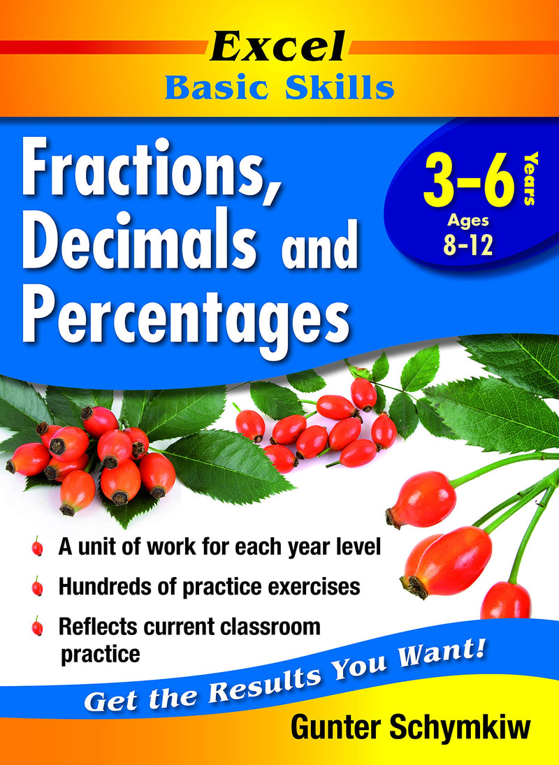Excel Basic Skills: Fractions, Decimals and Percentages [Years 3-6]